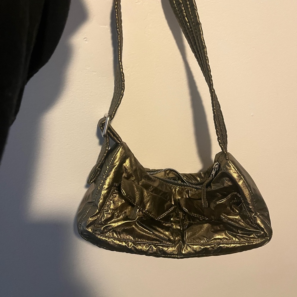 Metallic Gold BAGGU Shoulder Bag